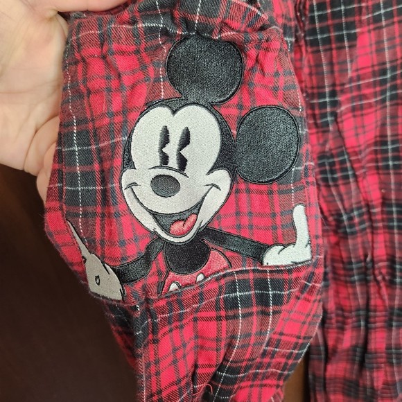 Vintage Disney Plaid Mickey Mouse Red Pajama Pants Size Small Unisex - Picture 3 of 5